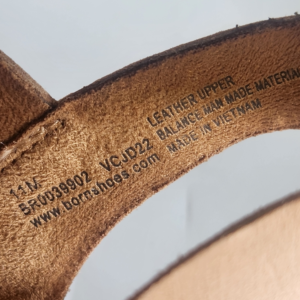 NWT  BORN Hartley Platform Sandals Natural Tan Size 11 - Picture 11 of 15